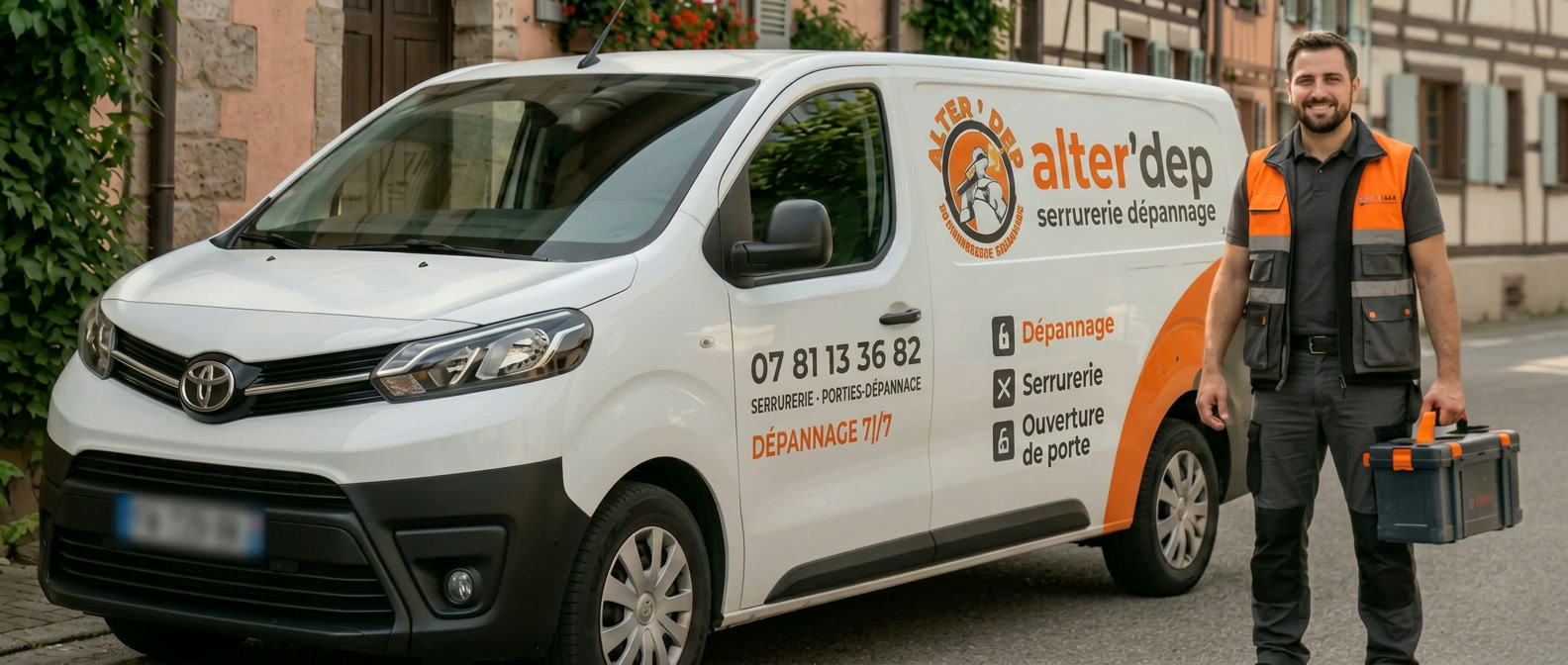 Camionnette électrique du serrurier à Mulhouse et dans l'agglomération m2A